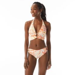 Carmen Marc Valvo Halter Bikini Top - Sun Set Palm