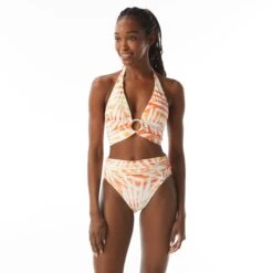 Carmen Marc Valvo Halter Bikini Top - Sun Set Palm -Swim Wear Shop C3B097 970 alt02