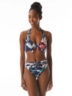 Carmen Marc Valvo Halter Bikini Top - Tivoli Garden
