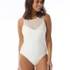 Carmen Marc Valvo High Neck One Piece Swimsuit - Wave Texture 2 Carmen Marc Valvo High Neck One Piece Swimsuit - Wave Texture -Swim Wear Shop C3S490 110 R