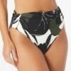 Carmen Marc Valvo High Waist Bikini Bottom - Wild Plumeria -Swim Wear Shop C3T223 001
