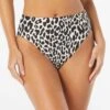 Carmen Marc Valvo Reversible Bikini Bottom - Foil Jungle Cheetah -Swim Wear Shop C3XB09 001