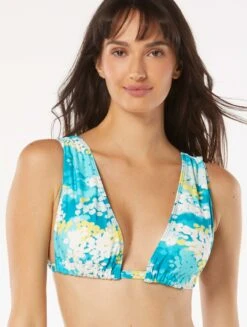 Carmen Marc Valvo Ruched Bikini Top - Madeira Garden -Swim Wear Shop C4H477 459 alt02