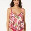 Carmen Marc Valvo Flyaway Scarf Tankini Top - Brava Lily -Swim Wear Shop C4J449 618