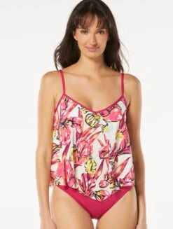 Carmen Marc Valvo Flyaway Scarf Tankini Top - Brava Lily