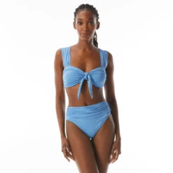 Carmen Marc Valvo Front Tie Bikini Top - Solids