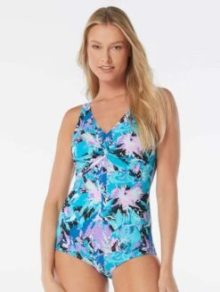 Gabar Chlorine Resistant Twist Front One Piece Swimsuit - Sea Urchin