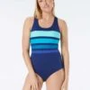 Gabar Chlorine Resistant Scoop Neck One Piece Swimsuit - Color Blocked Solids -Swim Wear Shop G7A393 453