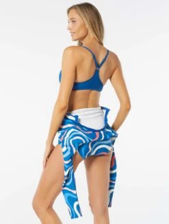 Beach House Sport Sculpt Long Sleeve Zip Front One Piece Swimsuit - Ribbon Stripe -Swim Wear Shop H03871 970 alt04