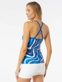 Beach House Sport Ambition Fitted Cross Back Tankini Top - Ribbon Stripe 9 Beach House Sport Ambition Fitted Cross Back Tankini Top - Ribbon Stripe -Swim Wear Shop H03873 970 alt03