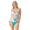 Beach House Swim Willow Twist Underwire Tankini Top - Moroccan Bloom -Swim Wear Shop H15970 100