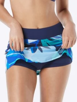 Beach House Sport Emma Swim Skort - Geo Palm -Swim Wear Shop H18371 511 alt03