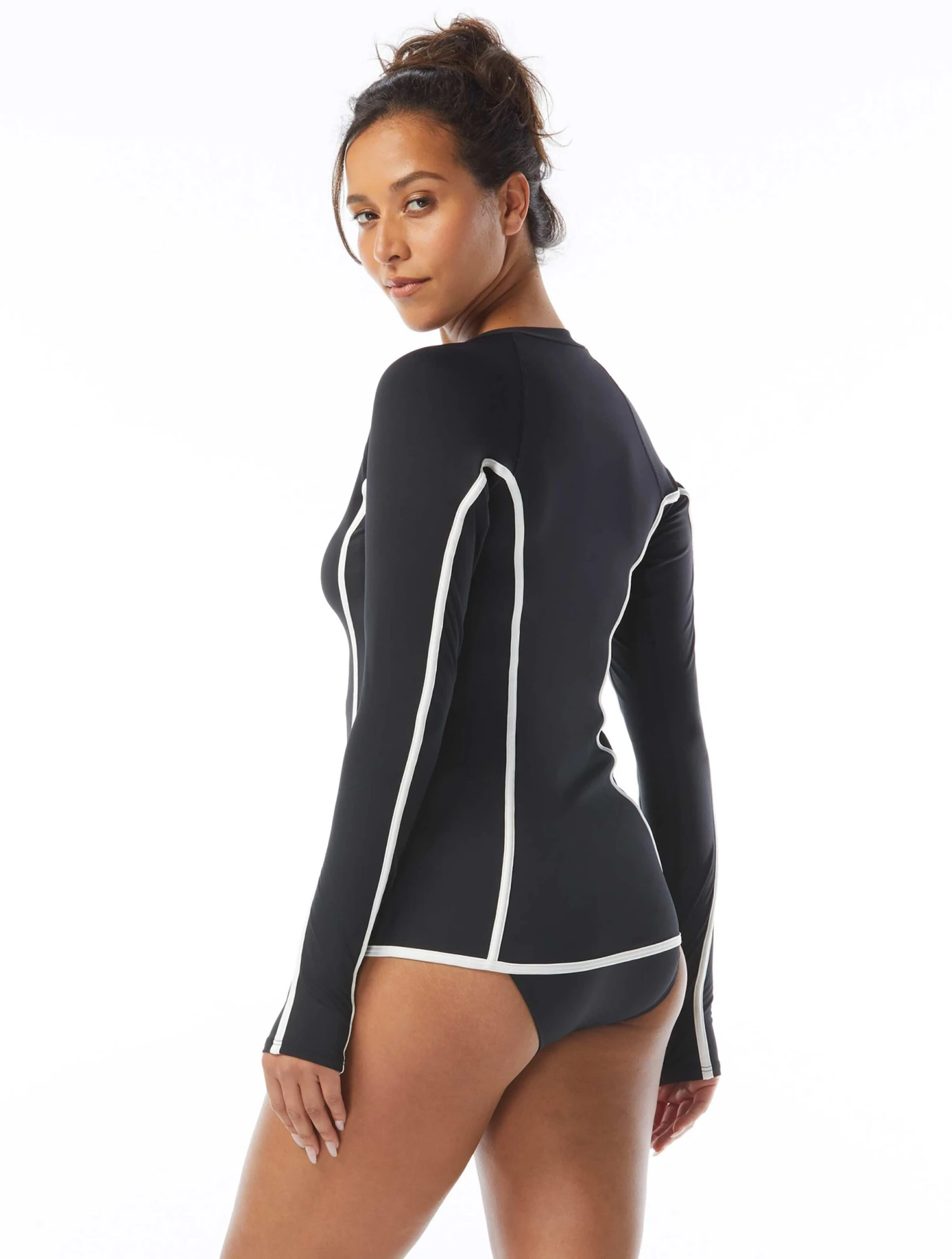 Beach House Sport Ava Zip Front Rash Guard - Piping 5 Beach House Sport Ava Zip Front Rash Guard - Piping - Image 3