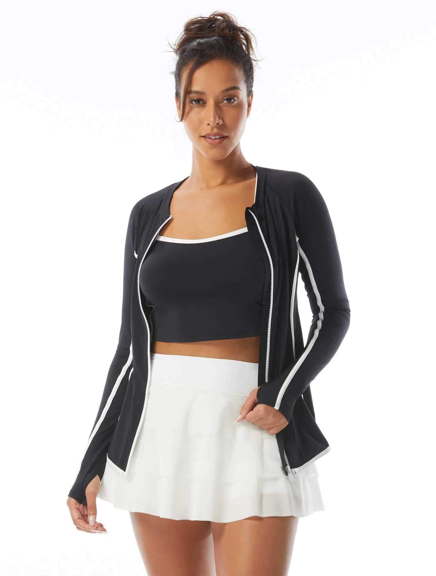 Beach House Sport Ava Zip Front Rash Guard - Piping 6 Beach House Sport Ava Zip Front Rash Guard - Piping - Image 4