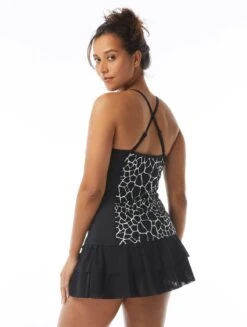 Beach House Sport Ambition Slim Fit Cross Back Tankini Top - Desert Giraffe -Swim Wear Shop H28982 001 alt03 R