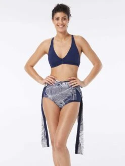 Beach House Sport Sculpt Long Sleeve Zip Front One Piece Swimsuit - Paradise Palm -Swim Wear Shop H38954 511 alt03