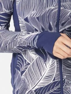 Beach House Sport Ava Zip Front Rash Guard - Paradise Palm -Swim Wear Shop H38997 511 alt02