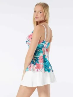 Beach House Swim Willow Twist Front Underwire Tankini Top - Island Floral -Swim Wear Shop H42756 970 alt03