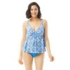 Beach House Swim Tana Double Ruffle Underwire Tankini Top - Mystic Medallion -Swim Wear Shop H44535 504