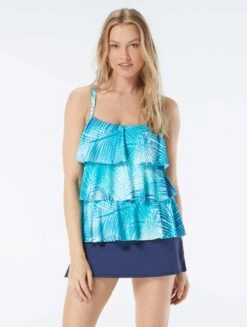 Beach House Swim Jane Ruffle Tiered Tankini Top - Shadow Fern 8 Beach House Swim Jane Ruffle Tiered Tankini Top - Shadow Fern -Swim Wear Shop H49025 435 alt02