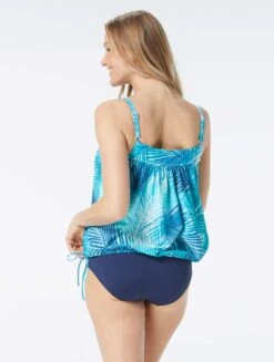 Beach House Swim Audrey Blouson Tankini Top - Shadow Fern -Swim Wear Shop H49529 435 alt05