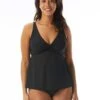 Beach House Swim Willow Twist Front Tankini Top - Beach Solids -Swim Wear Shop H58970 001 R