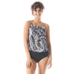 Beach House Audrey Blouson Tankini Top - Bay Dreaming