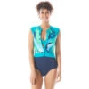 Beach House Sport Endurance Zip Front One Piece - Girl's Best Frond