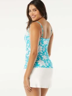 Beach House Swim Lola Wrap Underwire Tankini Top - Coastal Botanical -Swim Wear Shop H92735 447 alt04