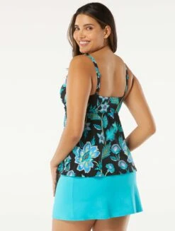 Beach House Swim Willow Twist Front Underwire Tankini Top - Vineyard Floral -Swim Wear Shop H95970 001 alt03