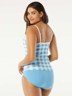 Beach House Swim Lexi Fitted Tankini Top - Summer Gingham -Swim Wear Shop H96739 437 alt03
