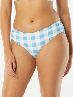 Beach House Swim Maddy Shirred Side Bikini Bottom - Summer Gingham