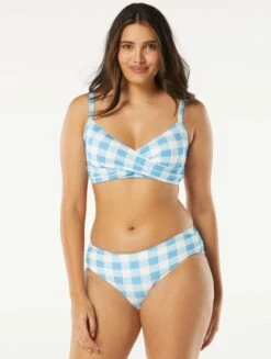 Beach House Swim Christa Wrap Underwire Bikini Top - Summer Gingham