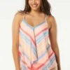 Beach House Swim Kerry Mesh Layer Underwire Tankini Top - Parade Stripe -Swim Wear Shop H97893 970