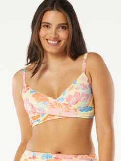 Beach House Swim Christa Wrap Underwire Bikini Top - Newport Floral -Swim Wear Shop H98784 970 alt02