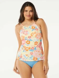 Beach House Swim Blair High Neck Tankini Top - Newport Floral -Swim Wear Shop H98795 970 alt02
