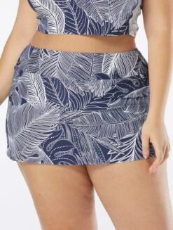 Beach House Sport Plus Size Emma Pull On Swim Skort - Paradise Palm