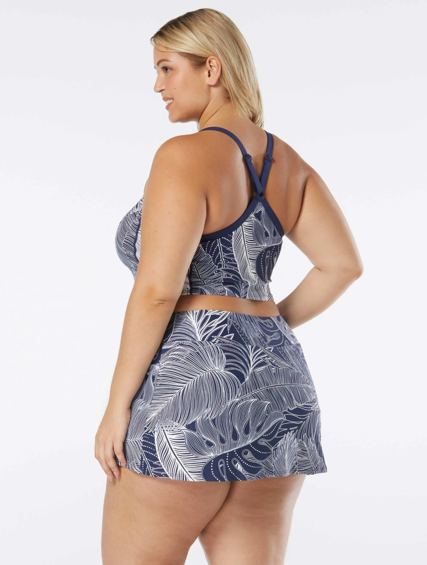 Beach House Sport Plus Size Plateau Racerback Crop Bikini Top - Paradise Palm 4 Beach House Sport Plus Size Plateau Racerback Crop Bikini Top - Paradise Palm - Image 2