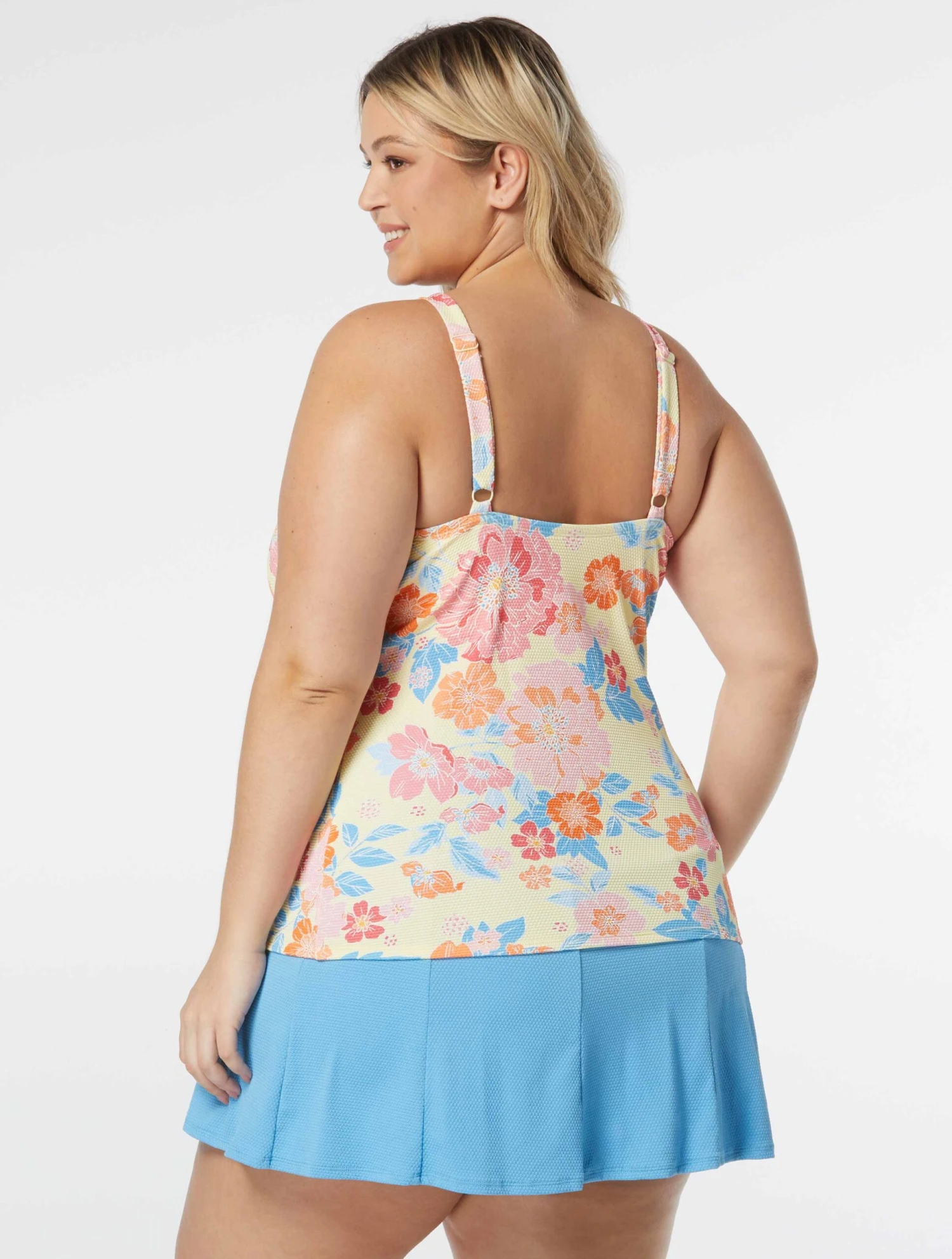 Beach House Swim Plus Size Blair High Neck Tankini Top - Newport Floral 6 Beach House Swim Plus Size Blair High Neck Tankini Top - Newport Floral - Image 4