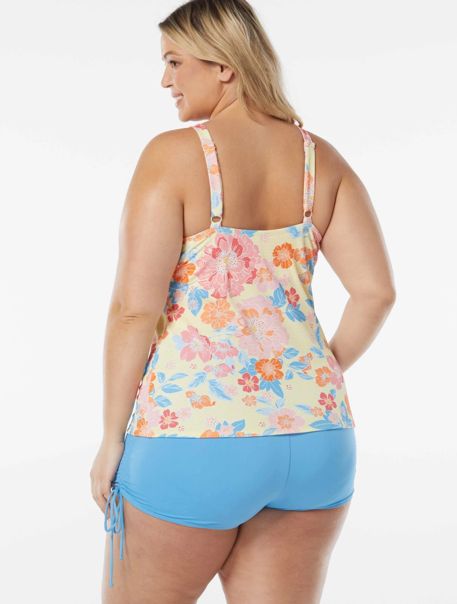 Beach House Swim Plus Size Blair High Neck Tankini Top - Newport Floral 8 Beach House Swim Plus Size Blair High Neck Tankini Top - Newport Floral - Image 6