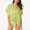 MICHAEL Michael Kors Camp Shirt Cover Up - Mod Zebra 2 MICHAEL Michael Kors Camp Shirt Cover Up - Mod Zebra -Swim Wear Shop MM1B594 305