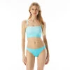 MICHAEL Michael Kors Square Neck Cropped Bikini Top - Ombre Logo -Swim Wear Shop MM1J534 440