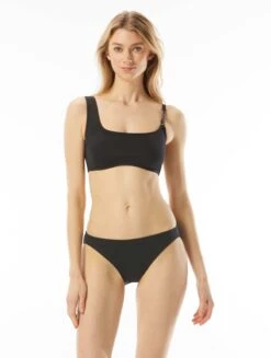 MICHAEL Michael Kors Logo Chain Bikini Top - Signature Solids -Swim Wear Shop MM1K033 001 alt04 R