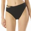 MICHAEL Michael Kors Logo Chain High Waist Bikini Bottom - Signature Solids -Swim Wear Shop MM1K034 001 R