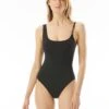 MICHAEL Michael Kors Logo Chain Scoopneck One Piece Swimsuit - Signature Solids -Swim Wear Shop MM1K621 001 R