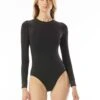MICHAEL Michael Kors Long Sleeve Rashguard Surf One Piece Swimsuit - Glam Deco -Swim Wear Shop MM1M380 001 R