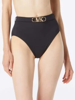 MICHAEL Michael Kors High Waist Bikini Bottom - Solids -Swim Wear Shop MM1N025 001