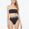 MICHAEL Michael Kors Bandeau Bikini Top - Logo Elastic Solids 2 MICHAEL Michael Kors Bandeau Bikini Top - Logo Elastic Solids -Swim Wear Shop MM2M186 001