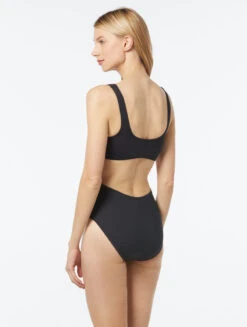 MICHAEL Michael Kors Cut Out One Piece Swimsuit - Solids 5 MICHAEL Michael Kors Cut Out One Piece Swimsuit - Solids -Swim Wear Shop MM3P010 001 alt01