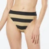 MICHAEL Michael Kors High Waist Bikini Bottom - Rugby Stripe 2 MICHAEL Michael Kors High Waist Bikini Bottom - Rugby Stripe -Swim Wear Shop MM4M291 261